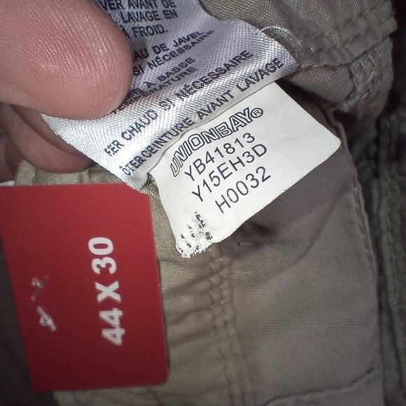 Union Bay Cargo‎ Pants B&T Survivor Straight Leg Belted 44 x 30 Beige NEW Cotton - Picture 16 of 16